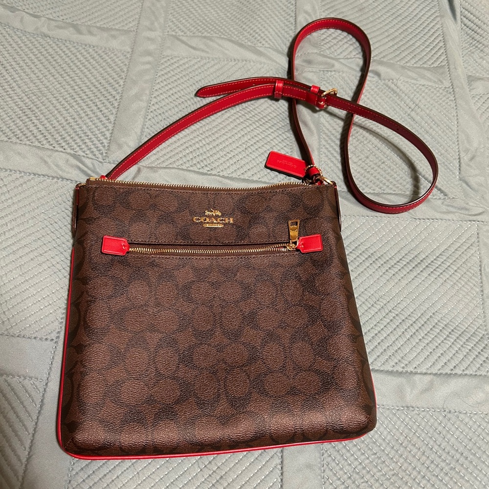 Coach Burgundy Leather Bag